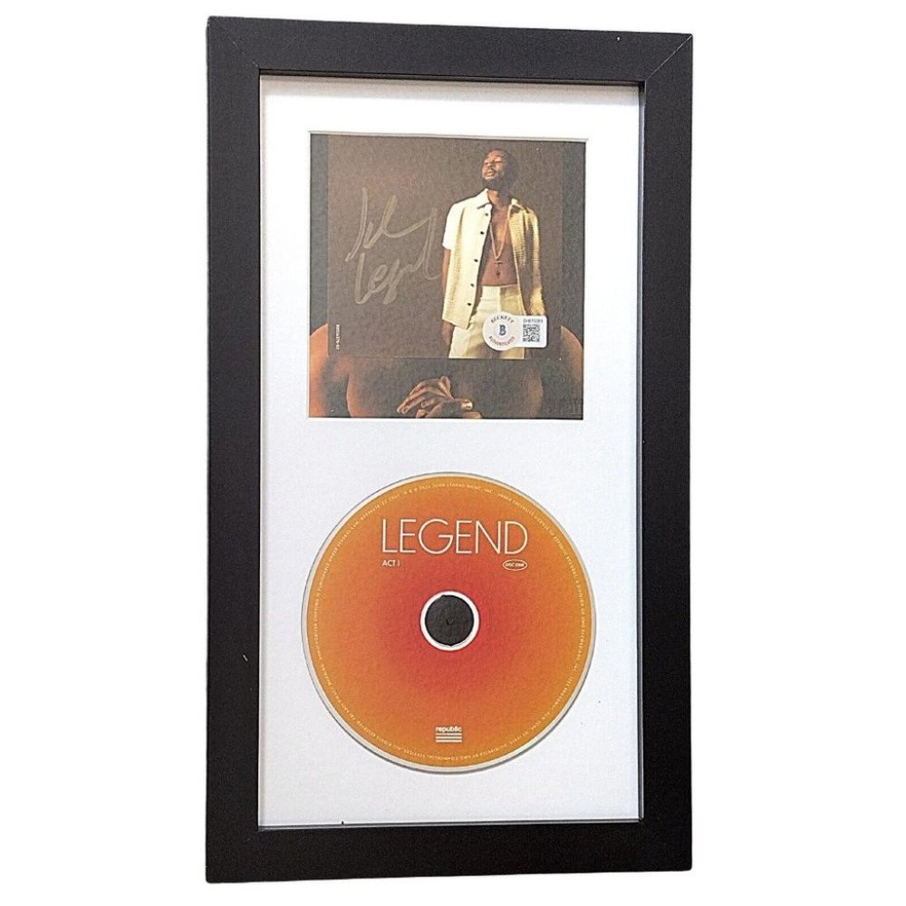 John Legend Signed Legend Framed CD Insert Display Beckett Cert Autograph Album